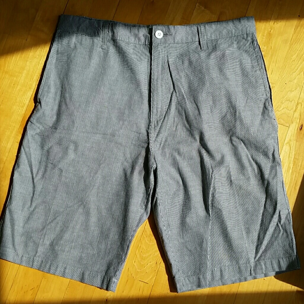 SUBCULTURE  striped shorts.